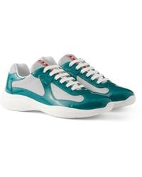 Prada - Patent Leather-Blend America's Cup Sneakers - Lyst