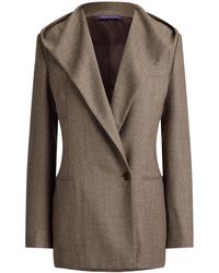 Ralph Lauren - Wool Hooded Single-Breasted Blazer - Lyst
