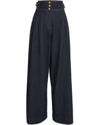 Zimmermann - Denim Rebellion Wide-Leg Trousers - Lyst