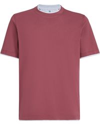 Brunello Cucinelli - Cotton Faux-Layered T-Shirt - Lyst
