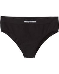 Miu Miu - Ribbed Seamless Briefs - Lyst