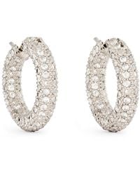 Jil Sander - Crystal-embellished Brilliance Hoop Earrings - Lyst