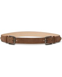 Max Mara - Suede Double-Buckle Belt - Lyst