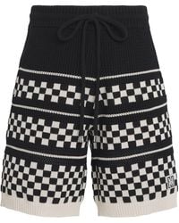 Amiri - Wool-Blend Mesh Check Shorts - Lyst