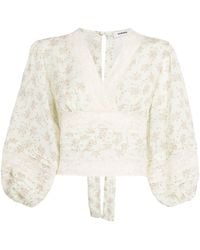 Sandro - Floral Tie-Back Blouse - Lyst