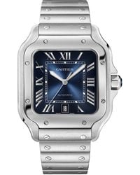 Cartier - Large Steel Santos De Watch - Lyst