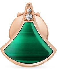 BVLGARI - Diamond And Malachite Divas' Dream Stud Earring - Lyst