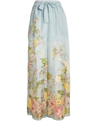 Zimmermann - Silk Floral Waverly Wide-leg Trousers - Lyst