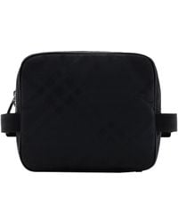 Burberry - Check Print Travel Pouch - Lyst