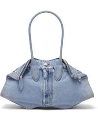 McQueen - Denim Manta To-Handle Bag - Lyst