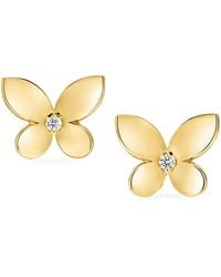 Graff - Mini And Diamond Butterfly Earrings - Lyst