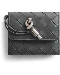 Bottega Veneta - Leather Intrecciato Andiamo Trifold Wallet - Lyst