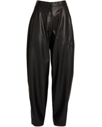 Stella McCartney - Faux Leather Wide-leg Trousers - Lyst