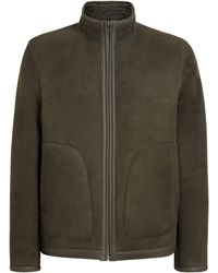 Vince - Shearling Zip-Up Jacket - Lyst