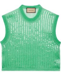 Gucci - Mohair-silk Sequinned Top - Lyst