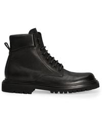 Dolce & Gabbana - Leather Lace-Up Ankle Boots - Lyst