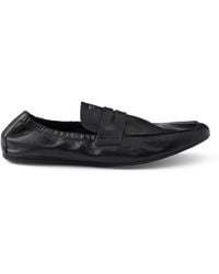 Prada - Antiqued Leather Shuffle Loafers - Lyst