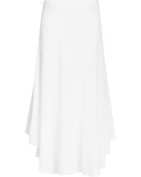 Alaïa - Crepe Asymmetric Maxi Skirt - Lyst