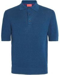 Isaia - Silk-Linen Polo Shirt - Lyst
