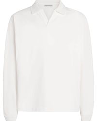 Studio Nicholson - Cotton Long-Sleeve Polo Shirt - Lyst