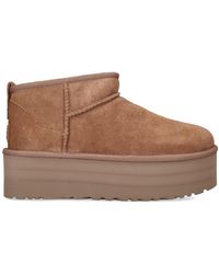 UGG - Suede Classic Ultra Mini Platform Boots - Lyst
