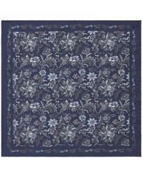 Eton - Silk Floral Print Pocket Square - Lyst