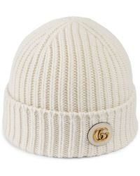 Gucci - Wool-cashmere Double G Beanie Hat - Lyst