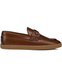 Christian Louboutin - Chambeliboat Leather Boat Shoes - Lyst