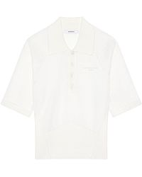 Givenchy - Cotton-Silk Polo Shirt - Lyst
