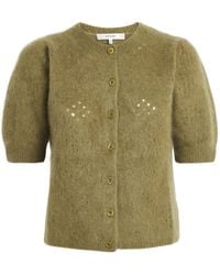 FRAME - Cashmere Short-Sleeve Cardigan - Lyst