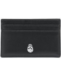 McQueen - Leather Skull Card Holder - Lyst