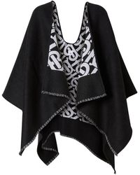 Burberry Monogram Jacquard Cape - Black