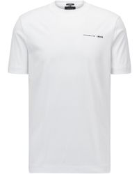BOSS by HUGO BOSS Cotton X Porsche Logo Polo Shirt in White for Men - Lyst