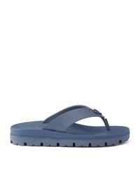 Prada - Rubber Logo Thong Sandals - Lyst