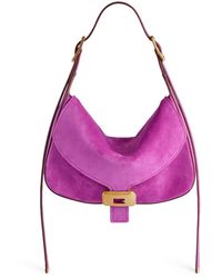 Balenciaga - Suede Clicca Shoulder Bag - Lyst