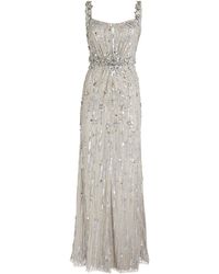 Jenny Packham - Crystal-sequin Embellished Gown - Lyst