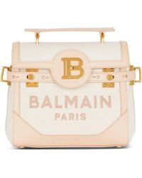 Balmain - Canvas-leather B-buzz 23 Shoulder Bag - Lyst