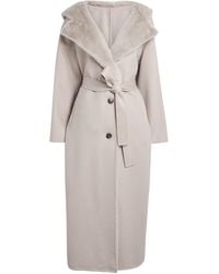 Yves Salomon - Hooded Mink Fur-Trim Coat - Lyst