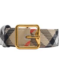 Burberry - Check B Buckle Belt - Lyst