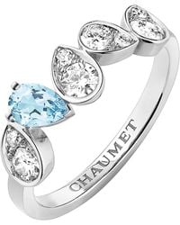 Chaumet - Diamond And Aquamarine Joséphine Ronde D'Aigrettes Ring - Lyst