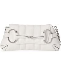 Gucci - Small Leather Horsebit Chain Shoulder Bag - Lyst