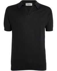 John Smedley - Merino Wool Polo Shirt - Lyst