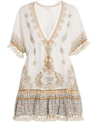 CAMILLA - Linen Ottoman Dynasty Mini Dress - Lyst