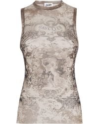 Jean Paul Gaultier - Mesh Medallion Print Tank Top - Lyst
