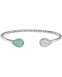 Boucheron - Diamond And Aquaprase Serpent Bohème Bangle - Lyst