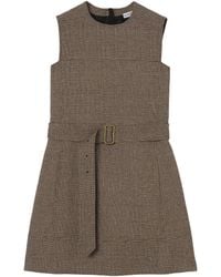 Burberry - Wool-Linen-Blend Mini Dress - Lyst