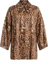 AllSaints - Linen-Silk Printed Charli Shirt - Lyst