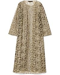 Marina Rinaldi - Tulle Embroidered Long Cardigan - Lyst