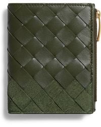 Bottega Veneta - Small Leather-Suede Bifold Wallet - Lyst