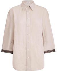 Brunello Cucinelli - Linen Embellished Shirt - Lyst